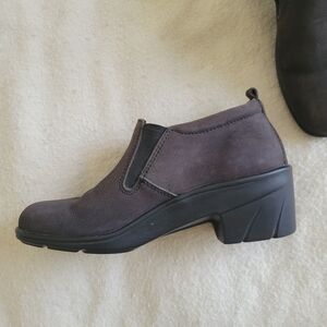 Solve by Dansko dark gray Nubuck Slip-On Shoes with low heel